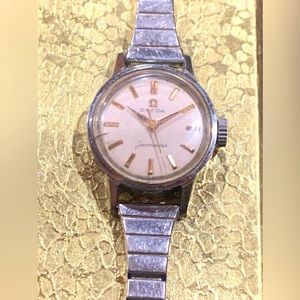 Vintage Omega Seamaster with rose gold markers